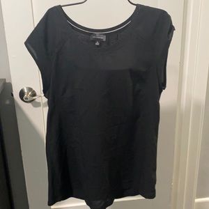 Black short sleeve blouse, the Limited size M